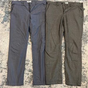 2 Pairs Express Finn Slim Fit Dress Pants 32x32 Black & Navy